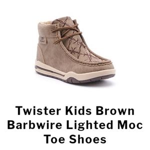Twister Kids Brown Barbwire Lighted Moc size 12 shoes